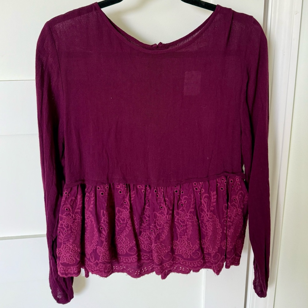 Deep Purple Lace Blouse